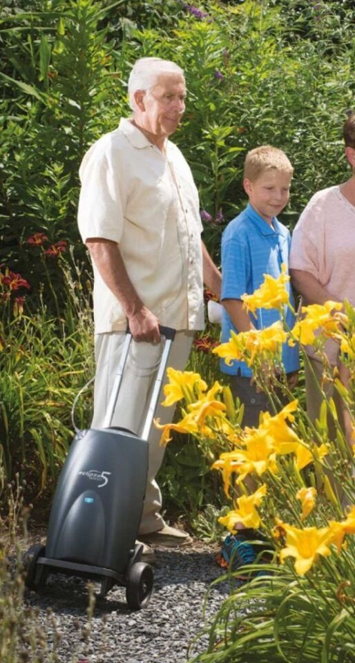 Caire Eclipse 5 Taşınabilir Oksijen Cihazı - Sürekli Akım ve Tetiklemeli Akım ile Çalışan Oksijen Konsantratörü