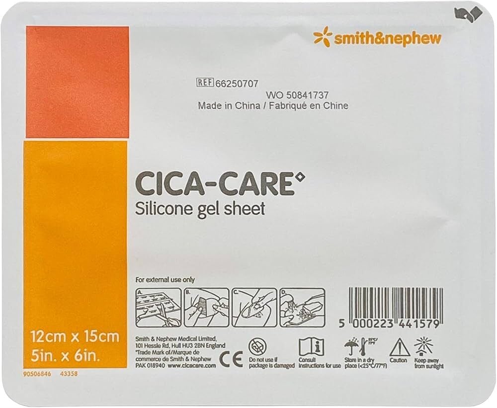 CICA-CARE Medikal Silikon Jel Tabaka - Ameliyat ve Yara İzi Giderici  12cm x 15cm