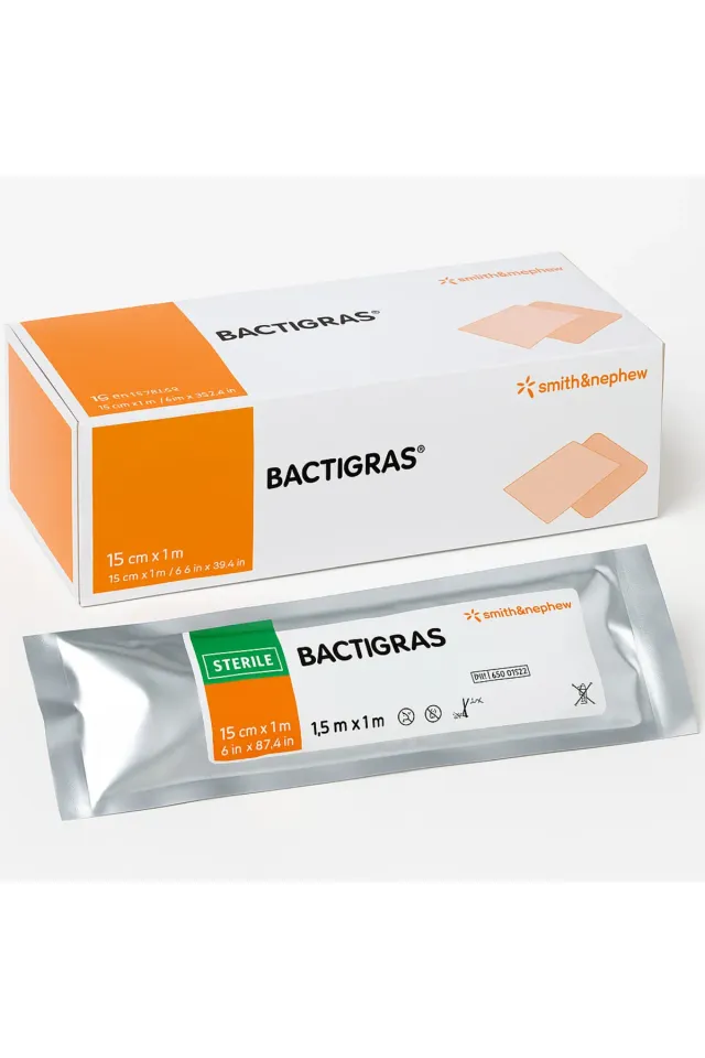 BACTIGRAS Parafinli Antiseptik Tül Yara Bakım Örtüsü