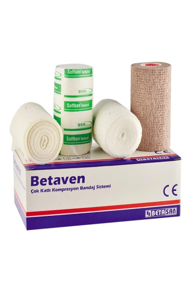 BETAVEN Çok Katlı Kompresyon Bandaj Sistemi Dörtlü Bandaj