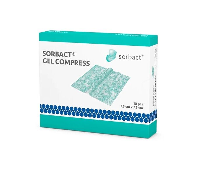 SORBACT® GEL COMPRESS  Bakteri Bağlayıcı  Jelli Yara Örtüsü 7,5 × 7,5 cm