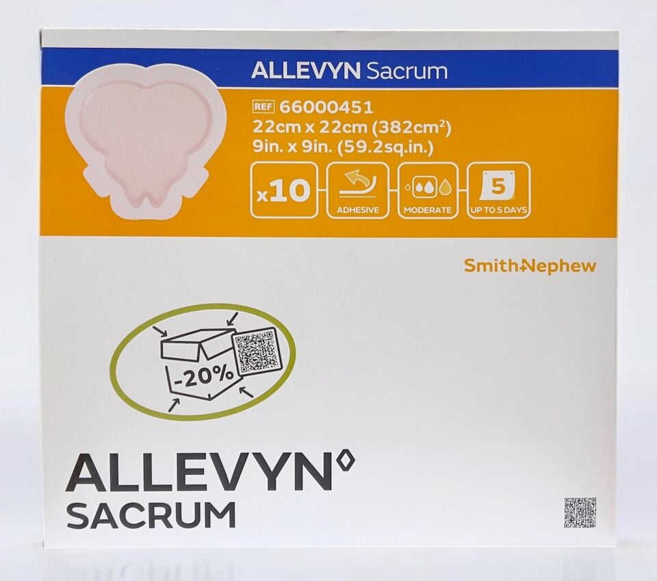 ALLEVYN Sacrum Yapışkanlı Poliüreten Köpük Örtü 22cm x 22cm 1 Adet