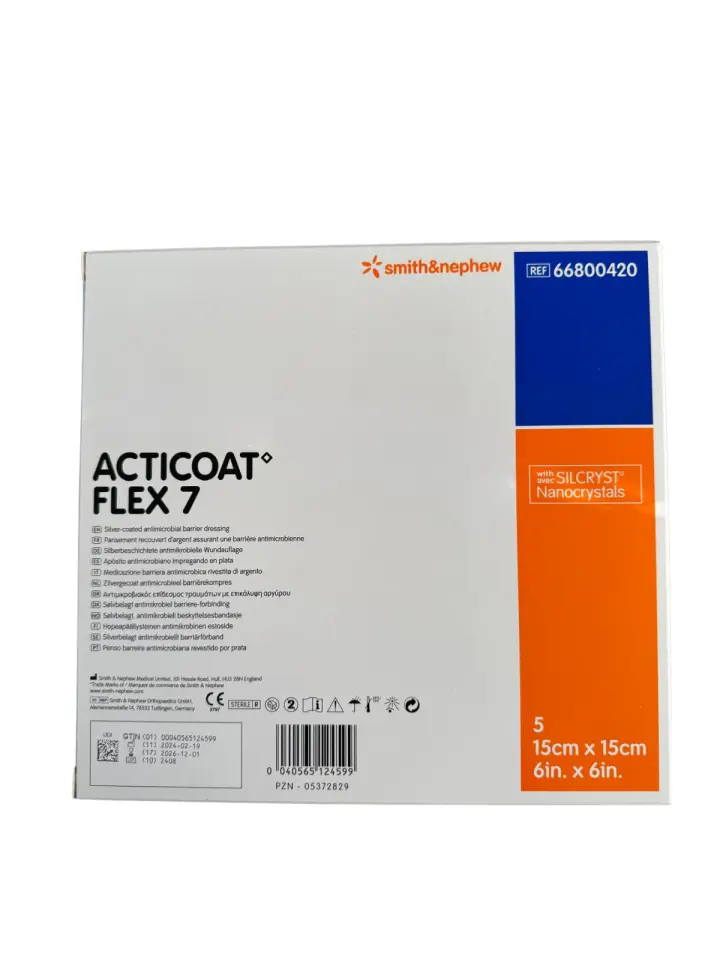 ACTICOAT FLEX 7 Gümüşlü Antimikrobiyal Bariyer Örtü 15cm x 15cm
