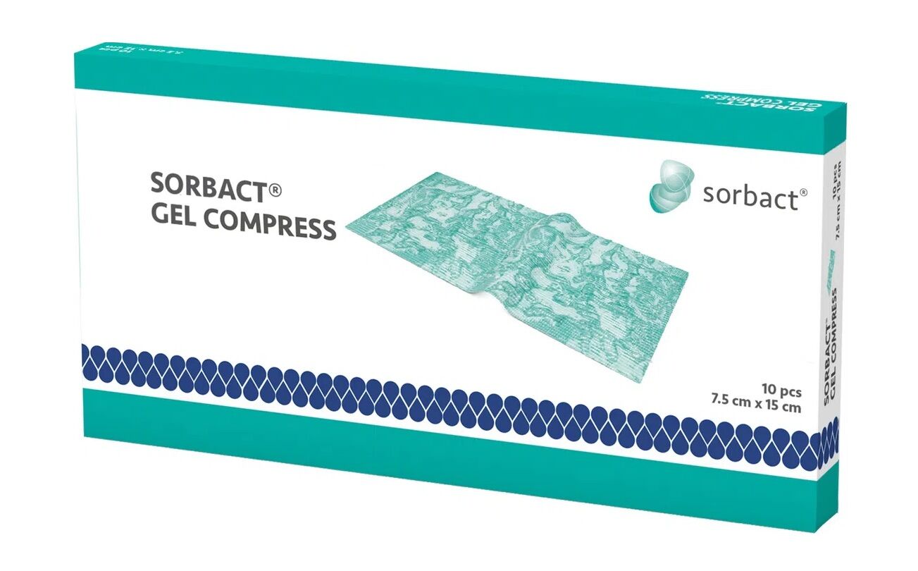 SORBACT® GEL COMPRESS  Bakteri Bağlayıcı  Jelli Yara Örtüsü 7,5 × 15 cm