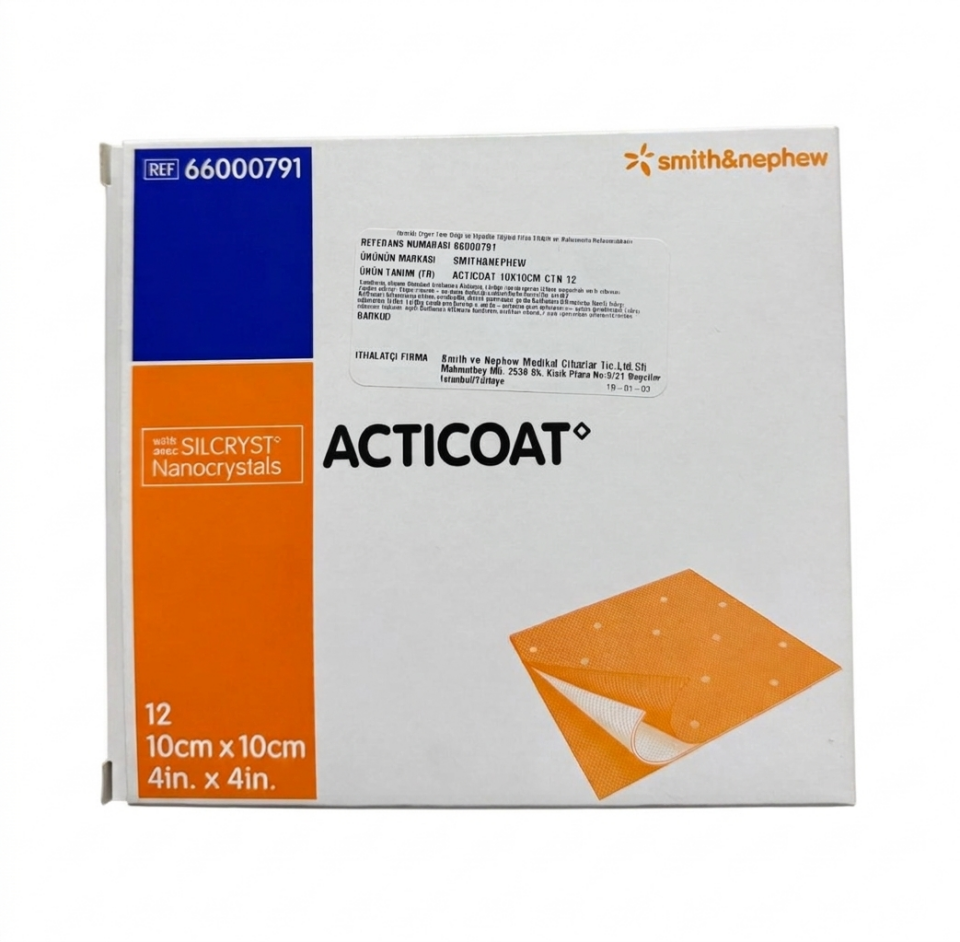 Acticoat Gümüşlü Antimikrobiyal Örtü 10x10 cm