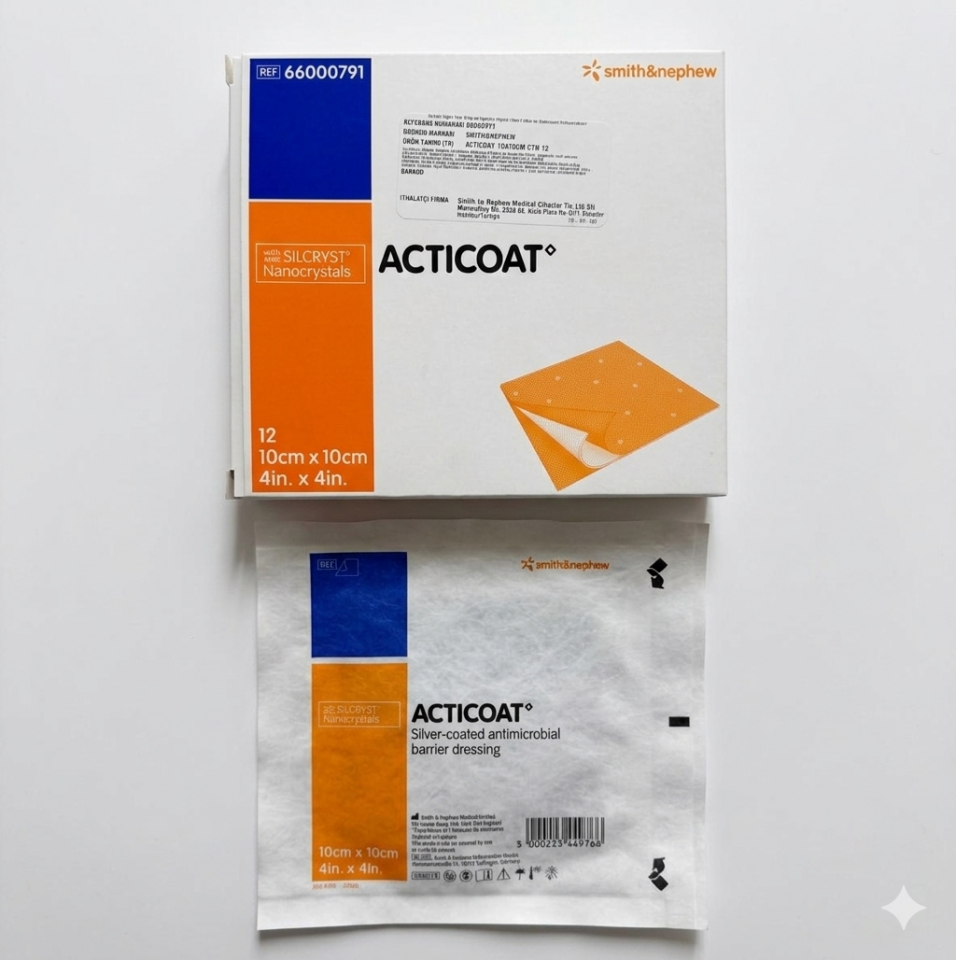 Actıcoat Gümüşlü Antimikrobiyal Bariyer Örtü 10cm x 10cm