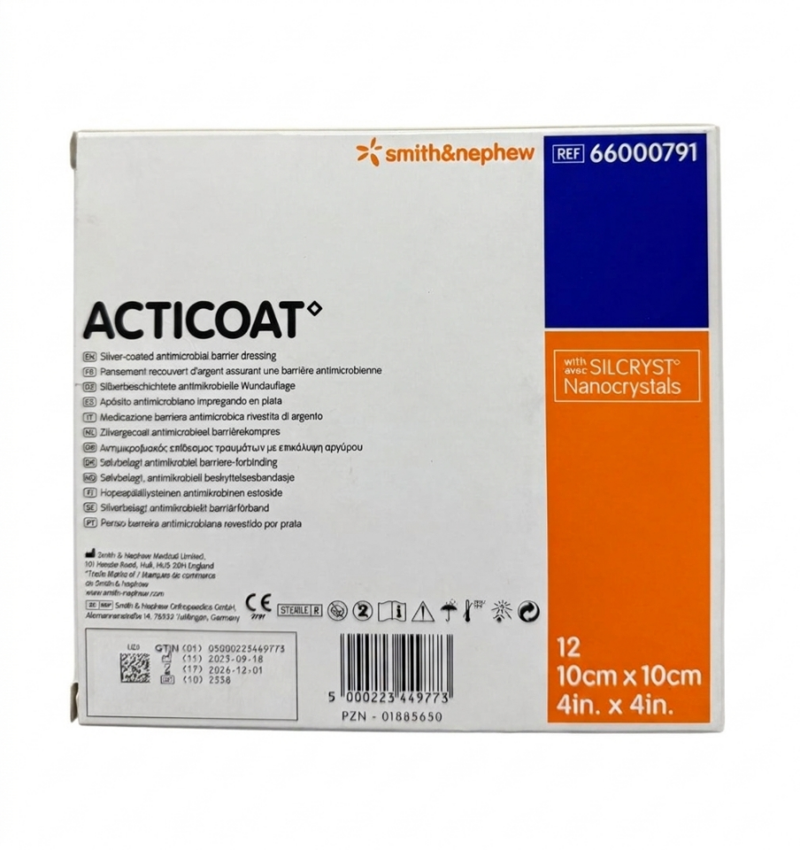 Acticoat Gümüşlü Antimikrobiyal Örtü 10x10 cm