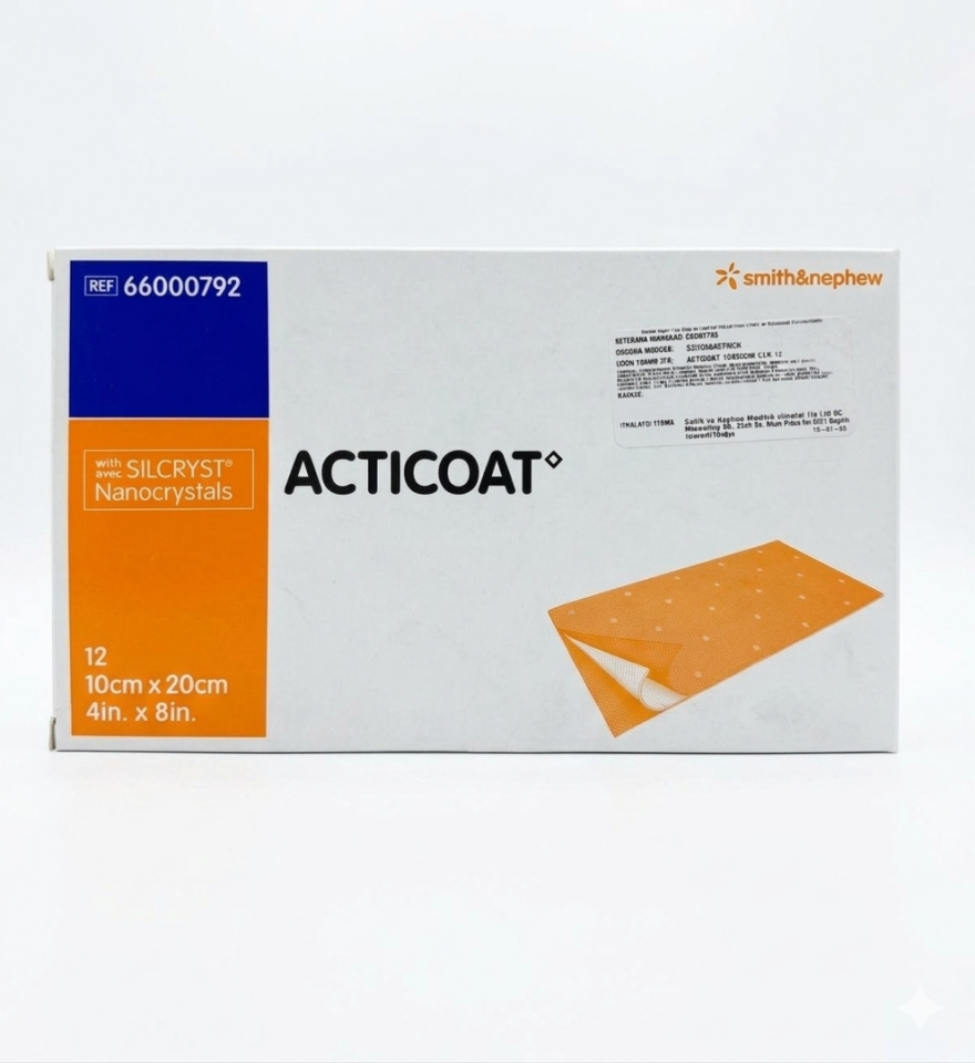 Actıcoat Gümüşlü Antimikrobiyal Bariyer Örtü 10cm x 20cm