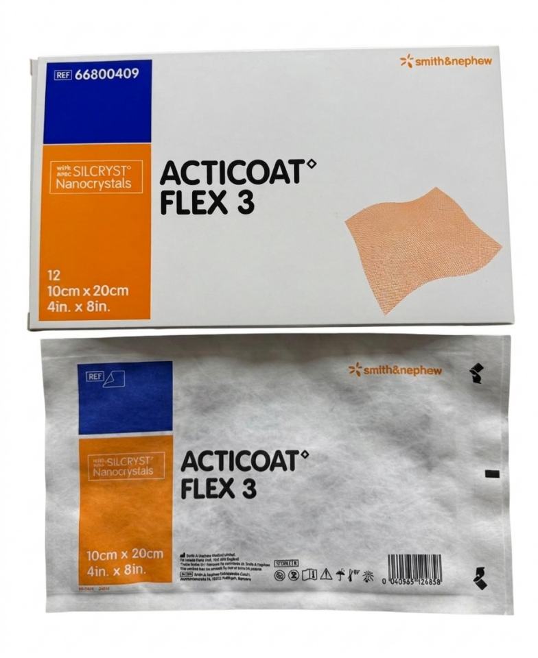 Acticoat Flex-3 Gümüşlü Antimikrobiyal Bariyer Örtü 10cm X 20cm 