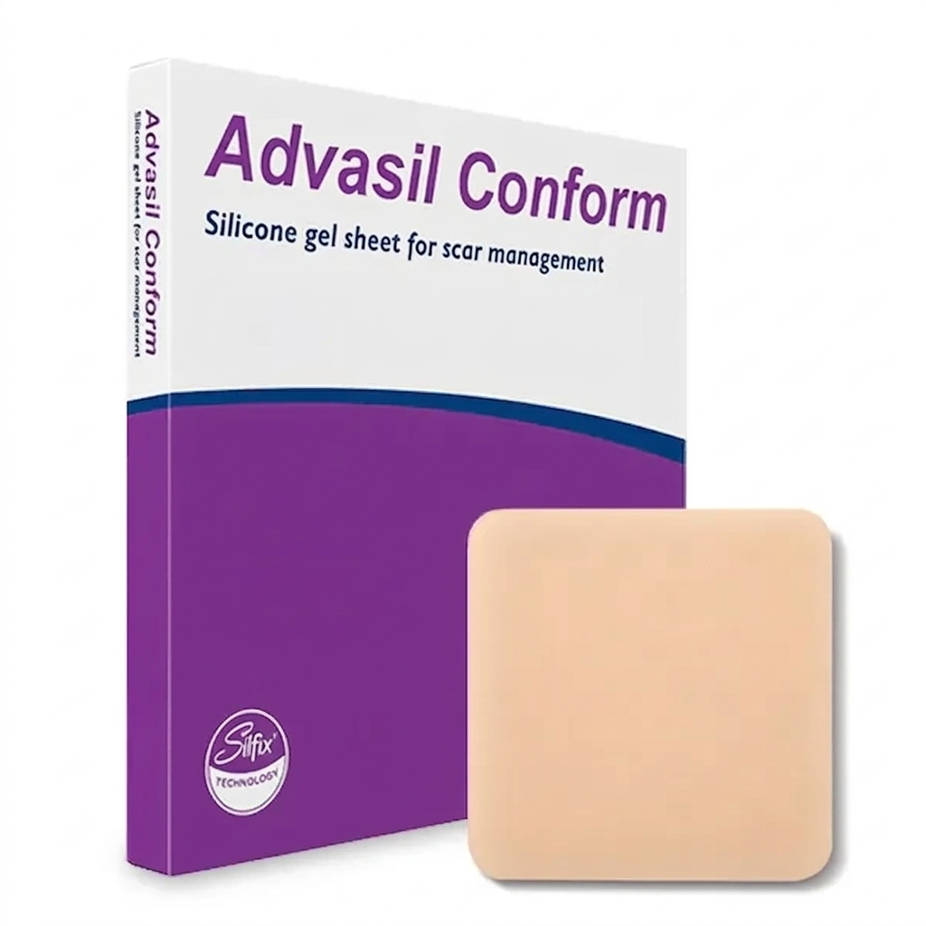 Advasil Conform Medikal Silikon Jel Tabaka (10cm x 10cm) – Profesyonel Yara İzi Yönetimi