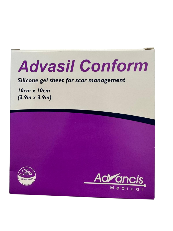 Advasil Conform Medikal Silikon Jel Tabaka (10cm x 10cm) – Profesyonel Yara İzi Yönetimi