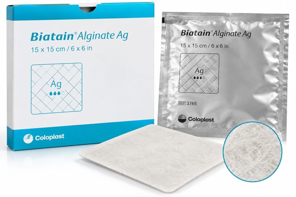 Biatain Alginate Ag Gümüşlü Aljinat Yara Örtüsü 15x15 cm