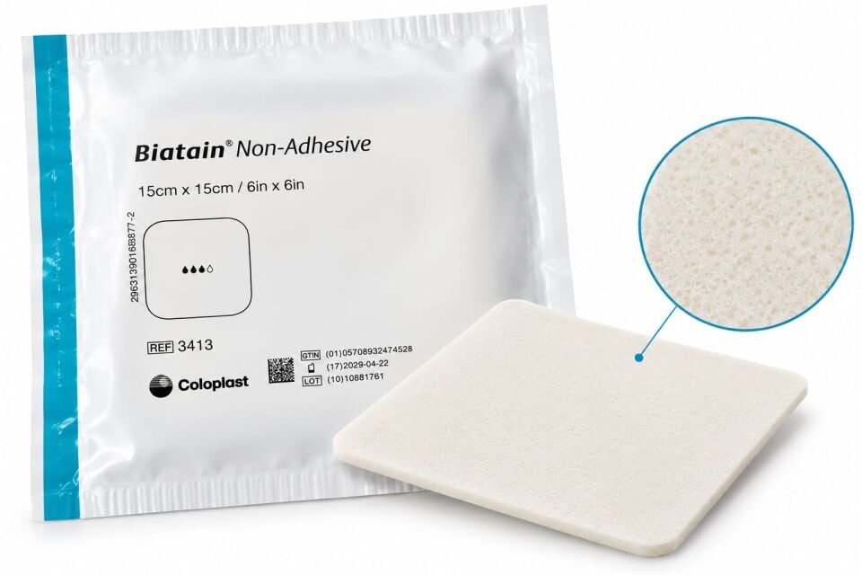 Biatain Non-Adhesive Yapışkansız Köpük Yara Örtüsü 15x15 cm